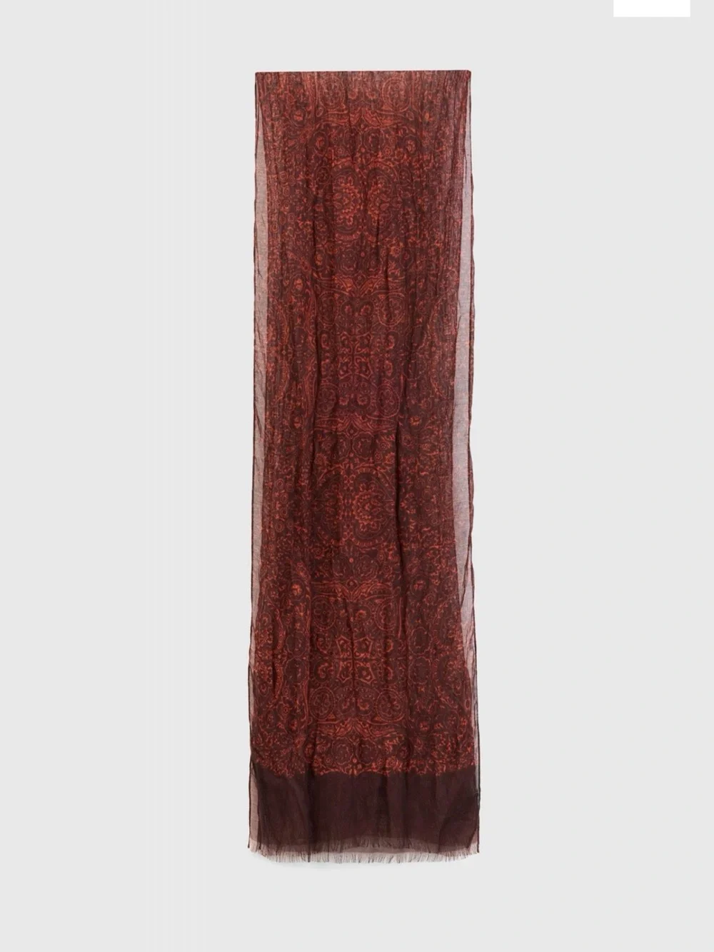 John Varvatos Burgundy Paisley Maxi Skirt